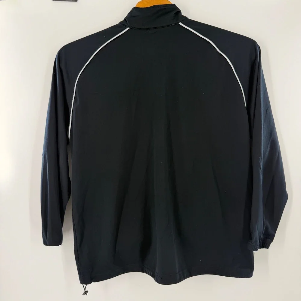 Golds Gym Mens Track Jacket Black Yellow Full Zip Athletic Warm Up Large